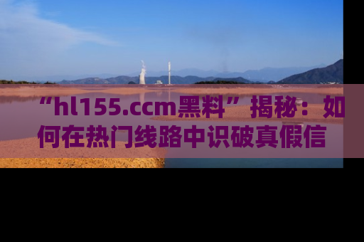“hl155.ccm黑料”揭秘:如何在热门线路中识破真假信息