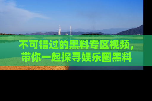 不可错过的黑料专区视频，带你一起探寻娱乐圈黑料