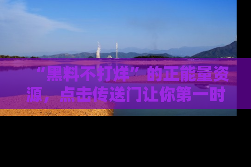 “黑料不打烊”的正能量资源,点击传送门让你第一时间获取最新入口资讯!