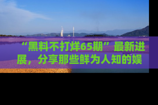 “黑料不打烊65期”最新进展,分享那些鲜为人知的娱乐八卦