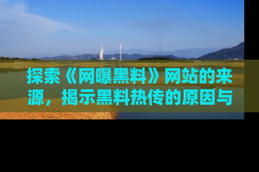 探索《网曝黑料》网站的来源，揭示黑料热传的原因与影响