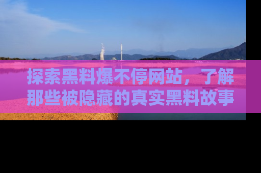 探索黑料爆不停网站，了解那些被隐藏的真实黑料故事