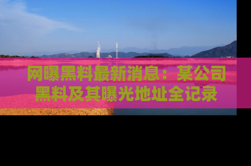 网曝黑料最新消息:某公司黑料及其曝光地址全记录