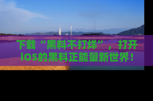 下载“黑料不打烊”,打开iOS的黑料正能量新世界!